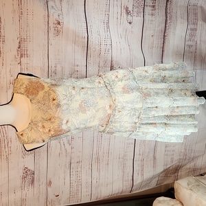 Tommy Hilfiger tier ruffle sleeveless midi dress